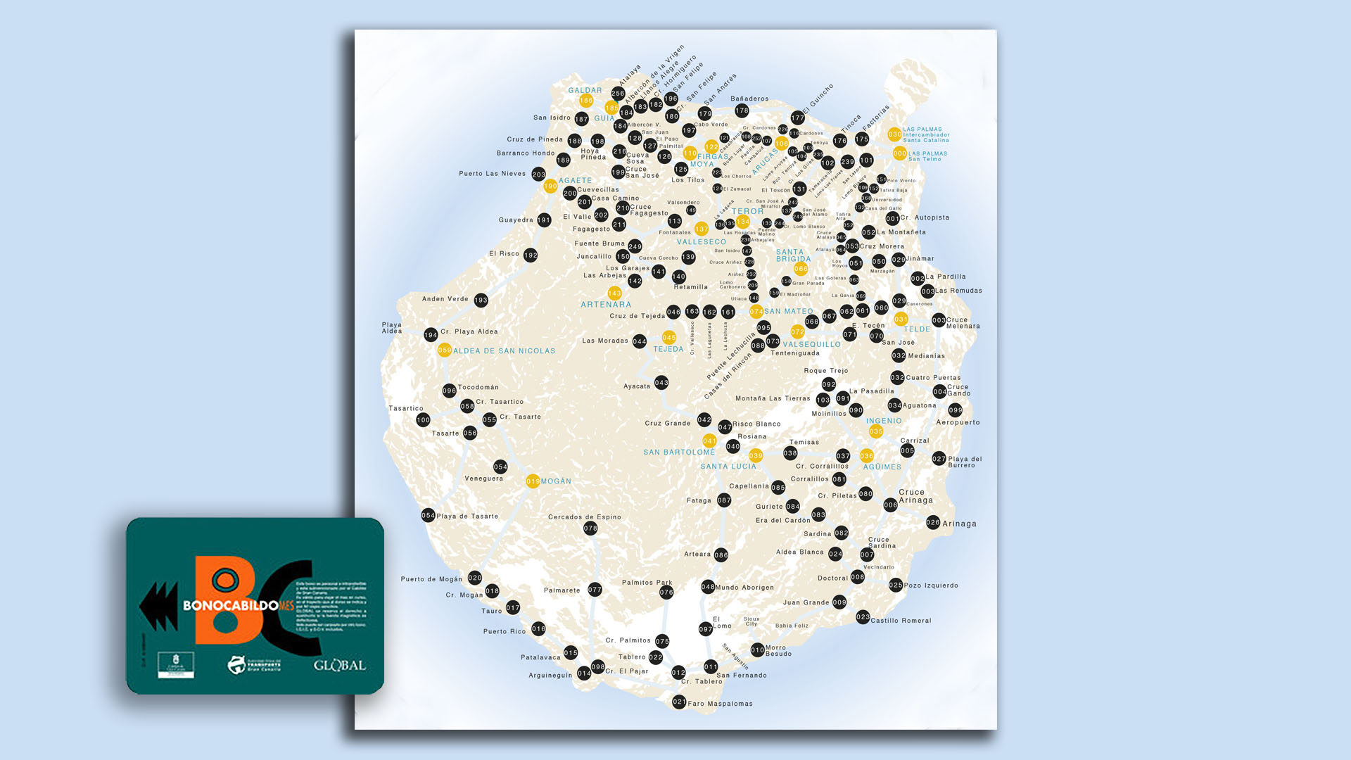 Über 300 moderne Fernbusse steuern so ziemlich jeden Ort auf Grand Canaria an.