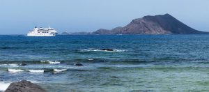 Wandern auf der Isla de Lobos Fuerteventura kanarische Inseln.