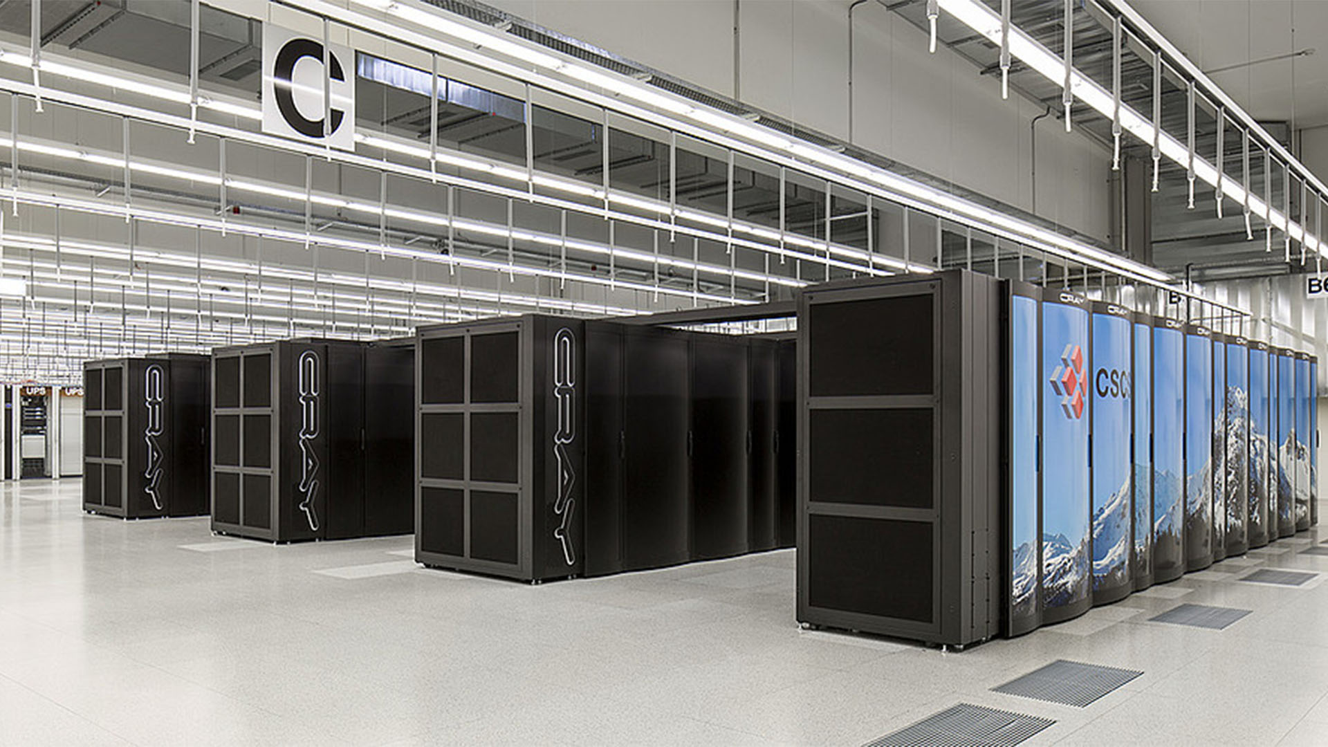 Der Piz Daint Supercomputer beruht auf einem amerikanischen Cray XC40/XC50 System. (© Swiss National Supercomputing Centre)
