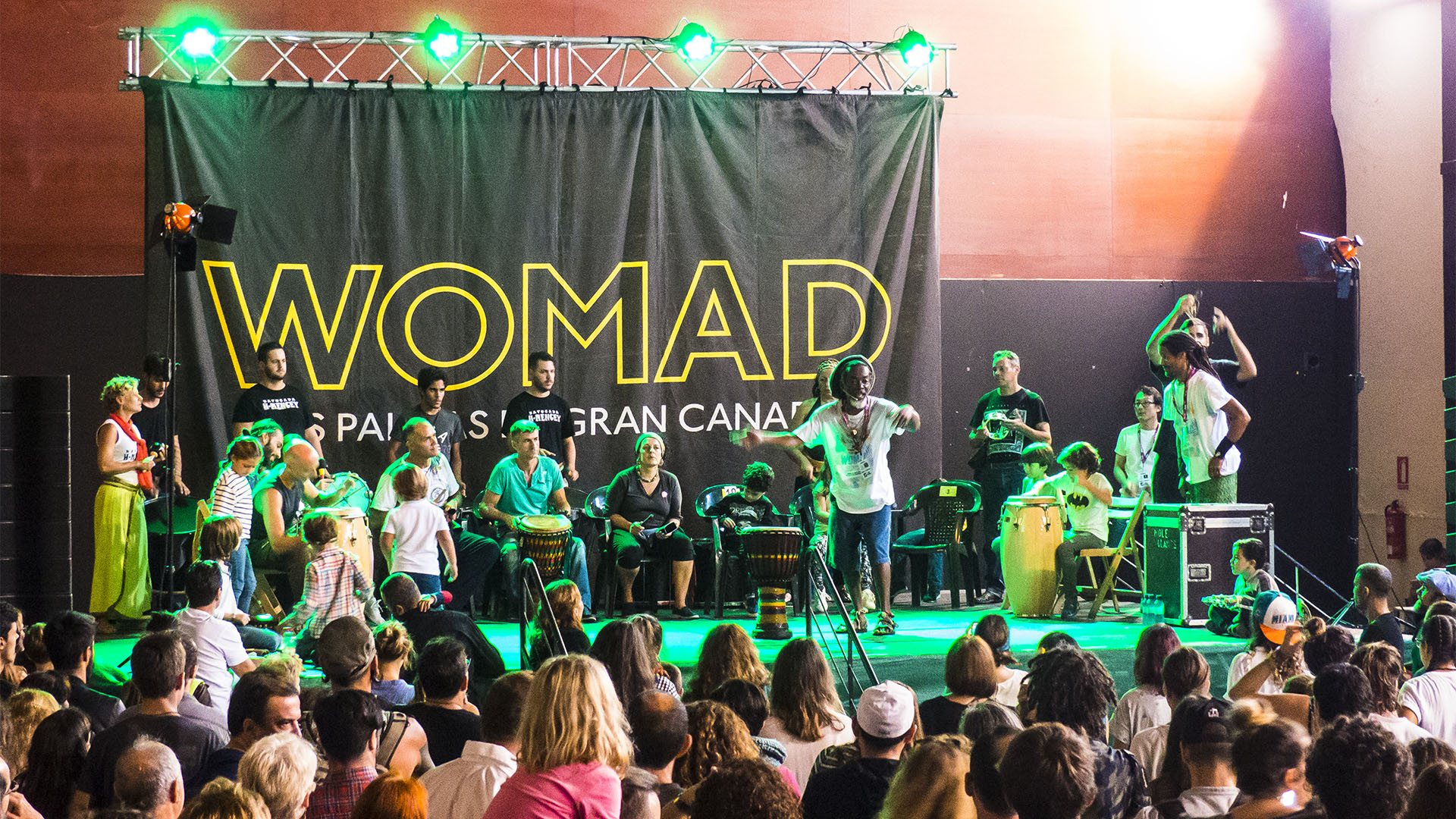WOMAD Festival 2017 Las Palmas Gran Canaria. On stage: Audience on Stage – WOMAD ist ein Festival zum Mitmachen.