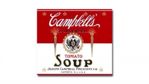 „Joseph A. Campbell Preserve Company“ – erste canned Tomaten Suppe weltweit – (© gemeinfrei).