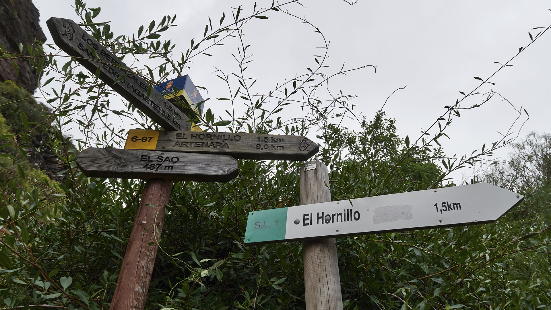 Der Wanderweg Sendero S-97 von "El Sao" nach "El Hornillo" Gran Canaria.
