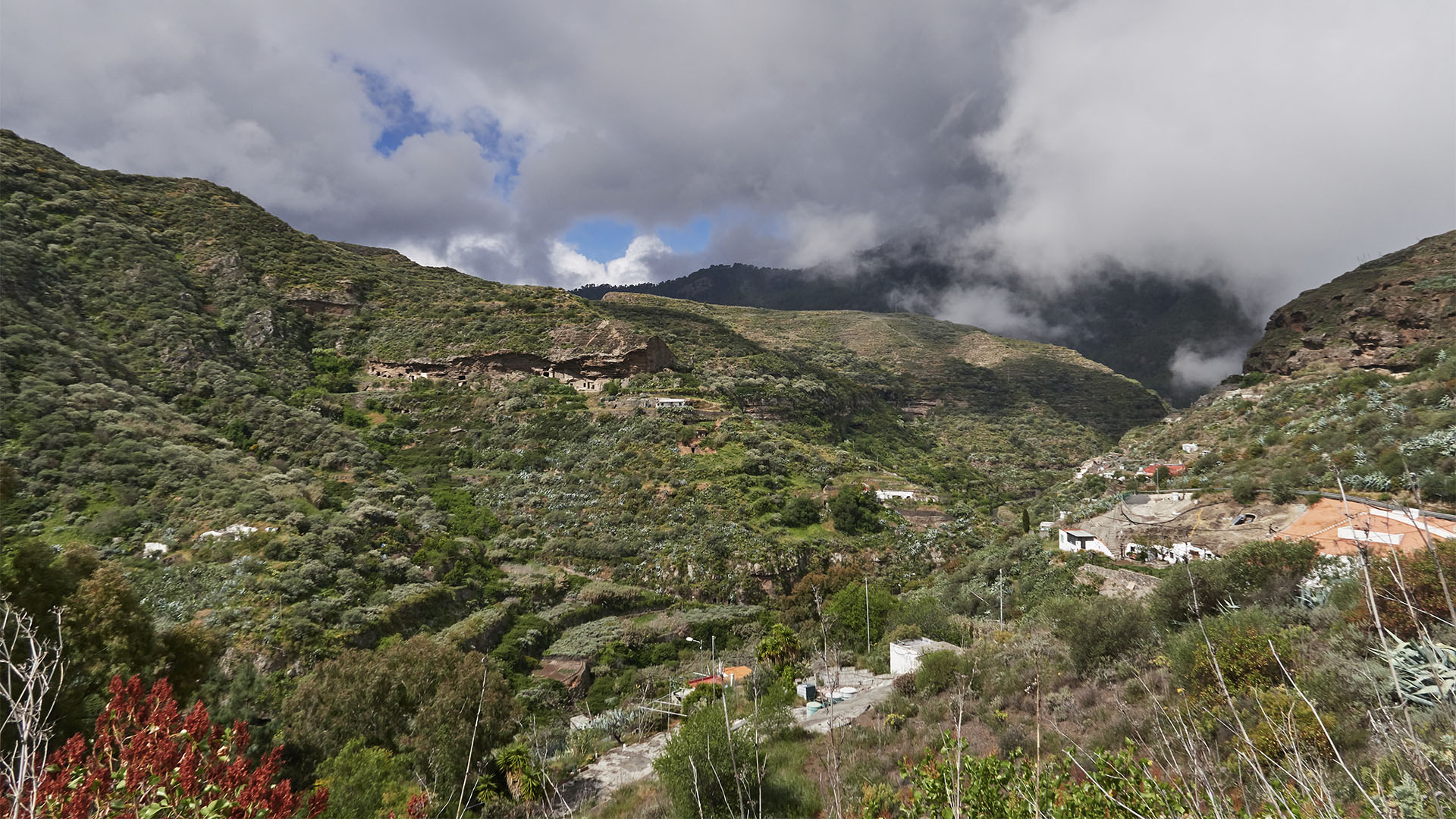 Blick auf das "Paisaje Cultural del Risco Caído y los Espacios Sagrados de Montaña de Gran Canaria".