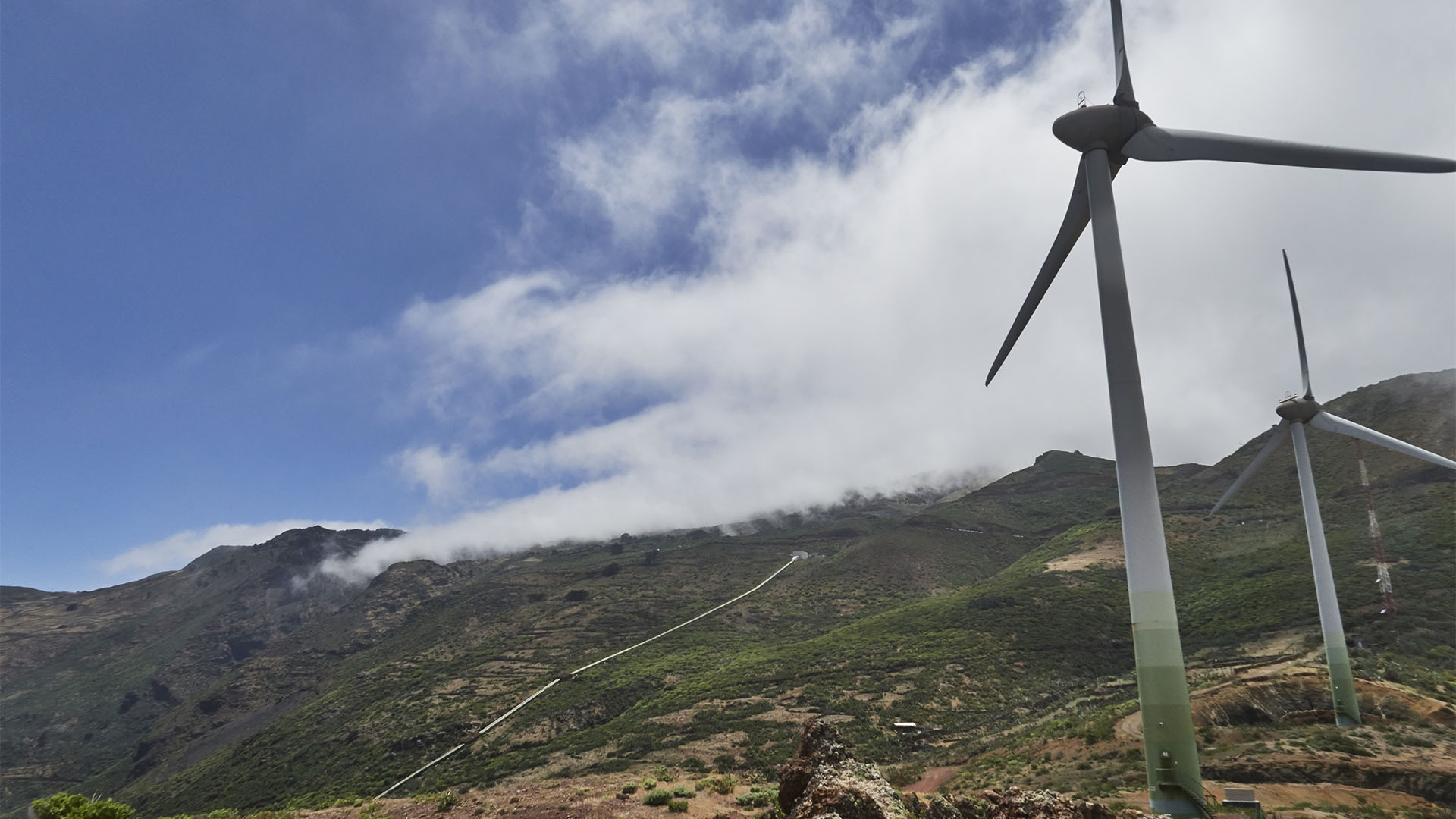 Wind- und Pumpspeicherkraftwerk Gorona del Viento El Hierro.