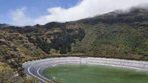 Wind- und Pumpspeicherkraftwerk Gorona del Viento El Hierro.