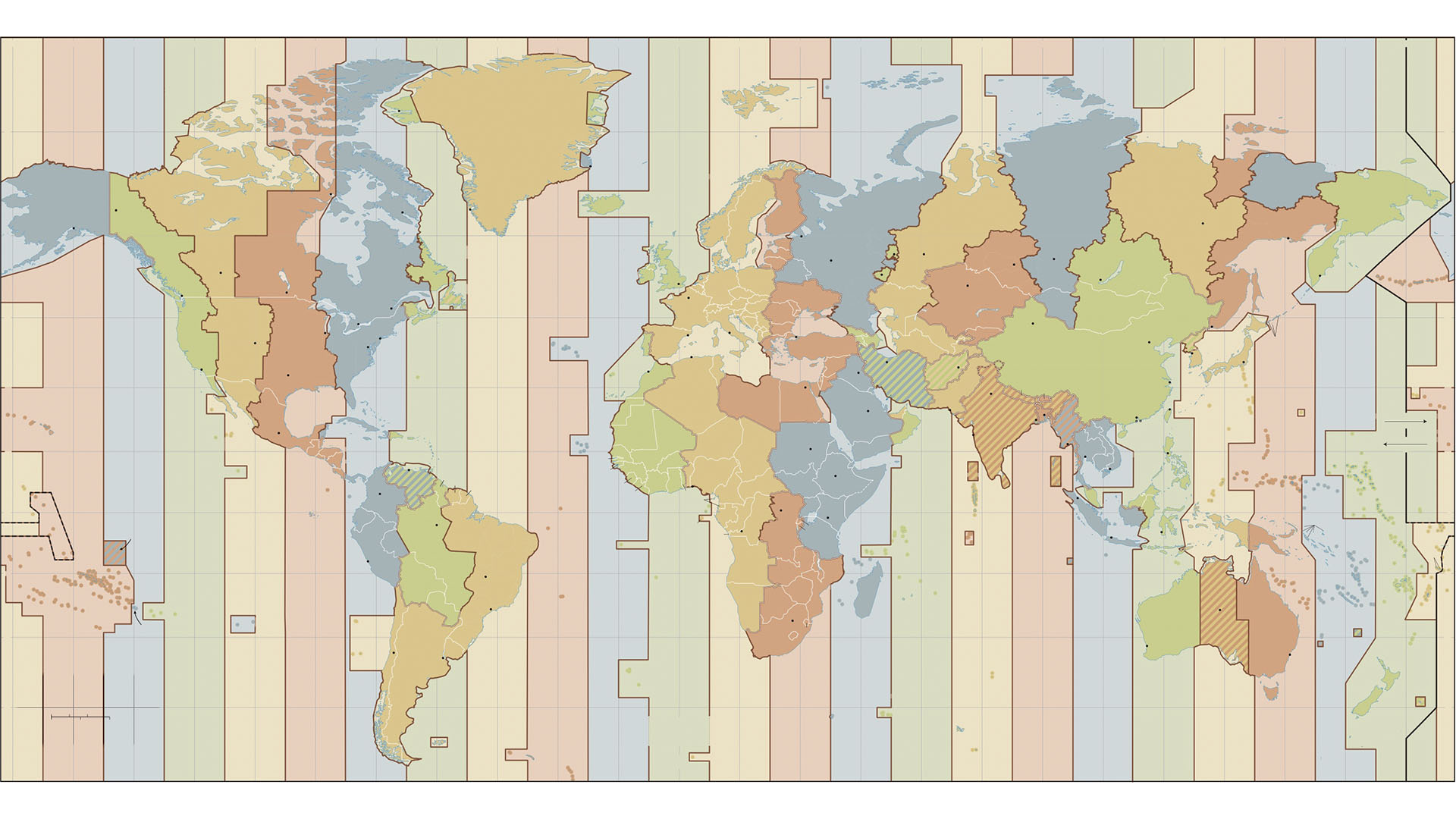 Das Zeitzonen System unseres Planeten.