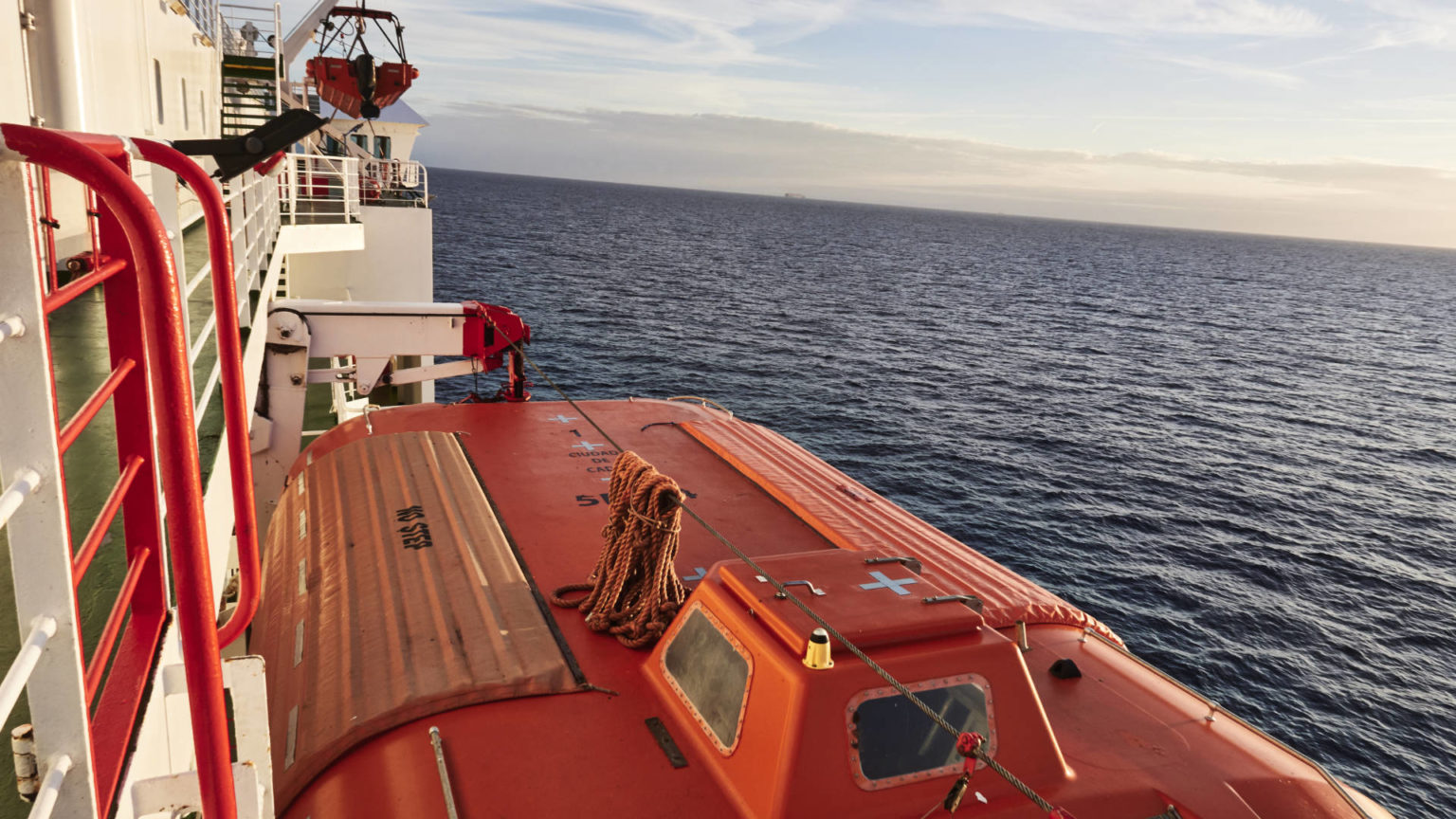 Rettungsboote: Nicht mehr neu aber scheinbar ordentlich gewartet.