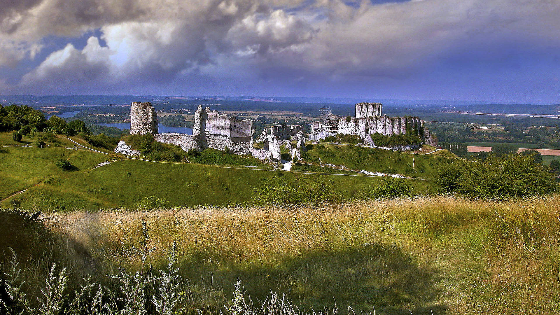 Die Burg Château Gaillard in der Normandie.