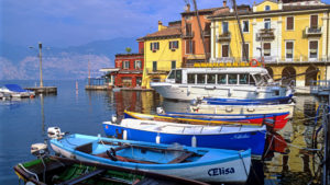 Der Hafen von Malcesine, Lago di Garda.