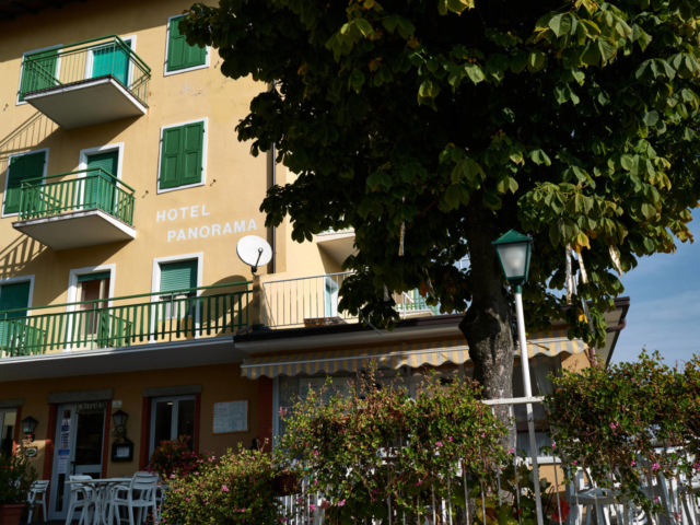 Das Hotel Ristorante Panorama in Pregasina, Lago di Garda.