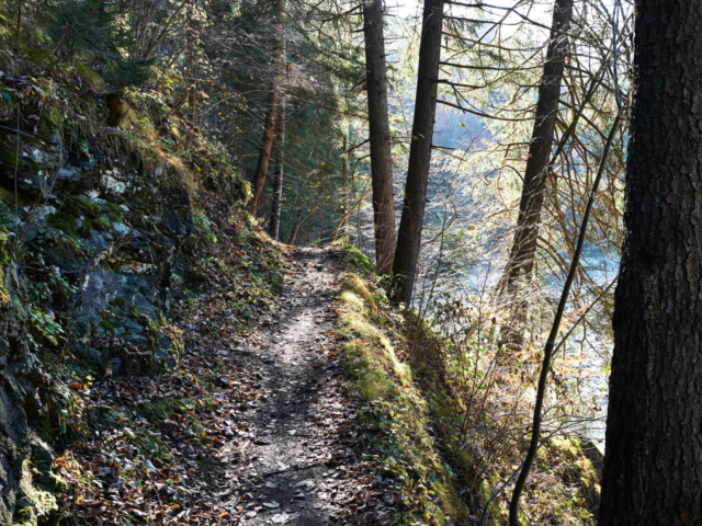 Unterer nördliche Teil der Sillschlucht bei Innsbruck.