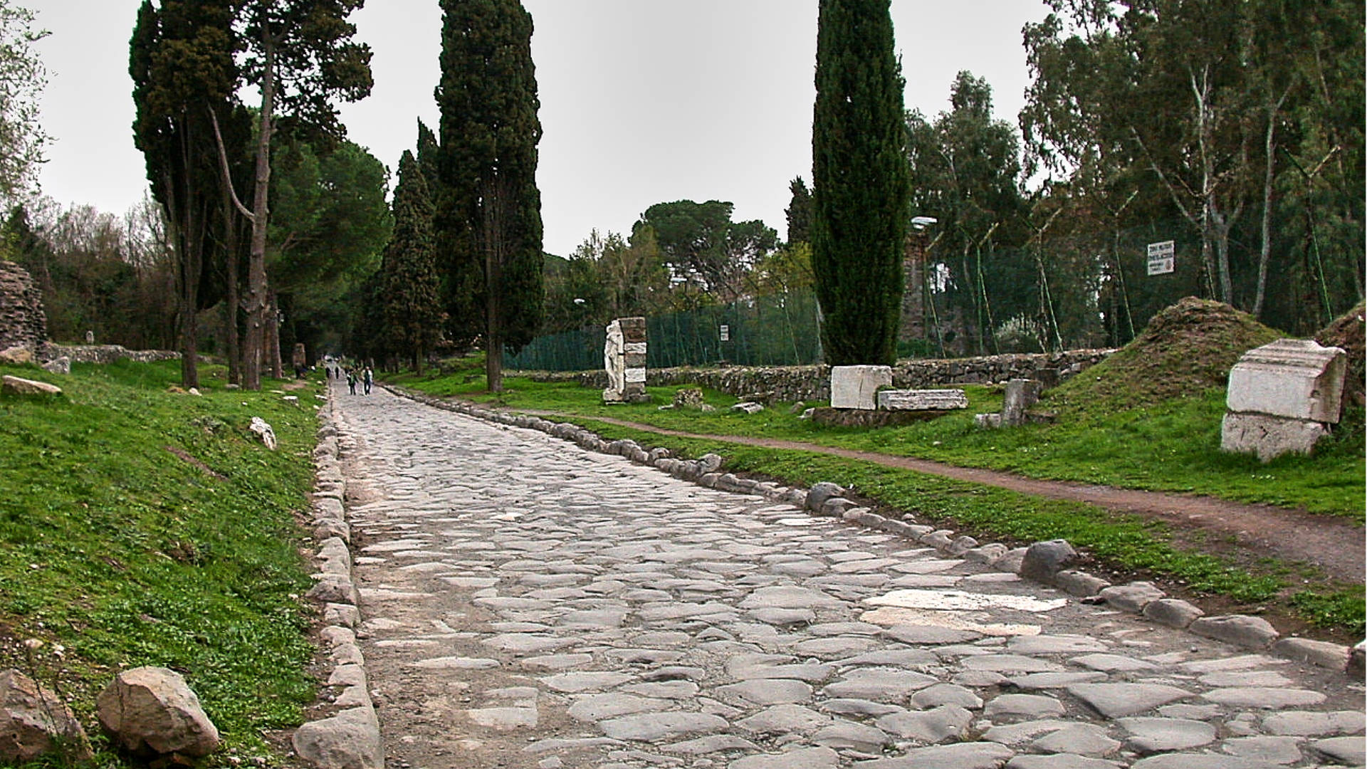 Antike Römerstrassen – Via Appia, Rom.