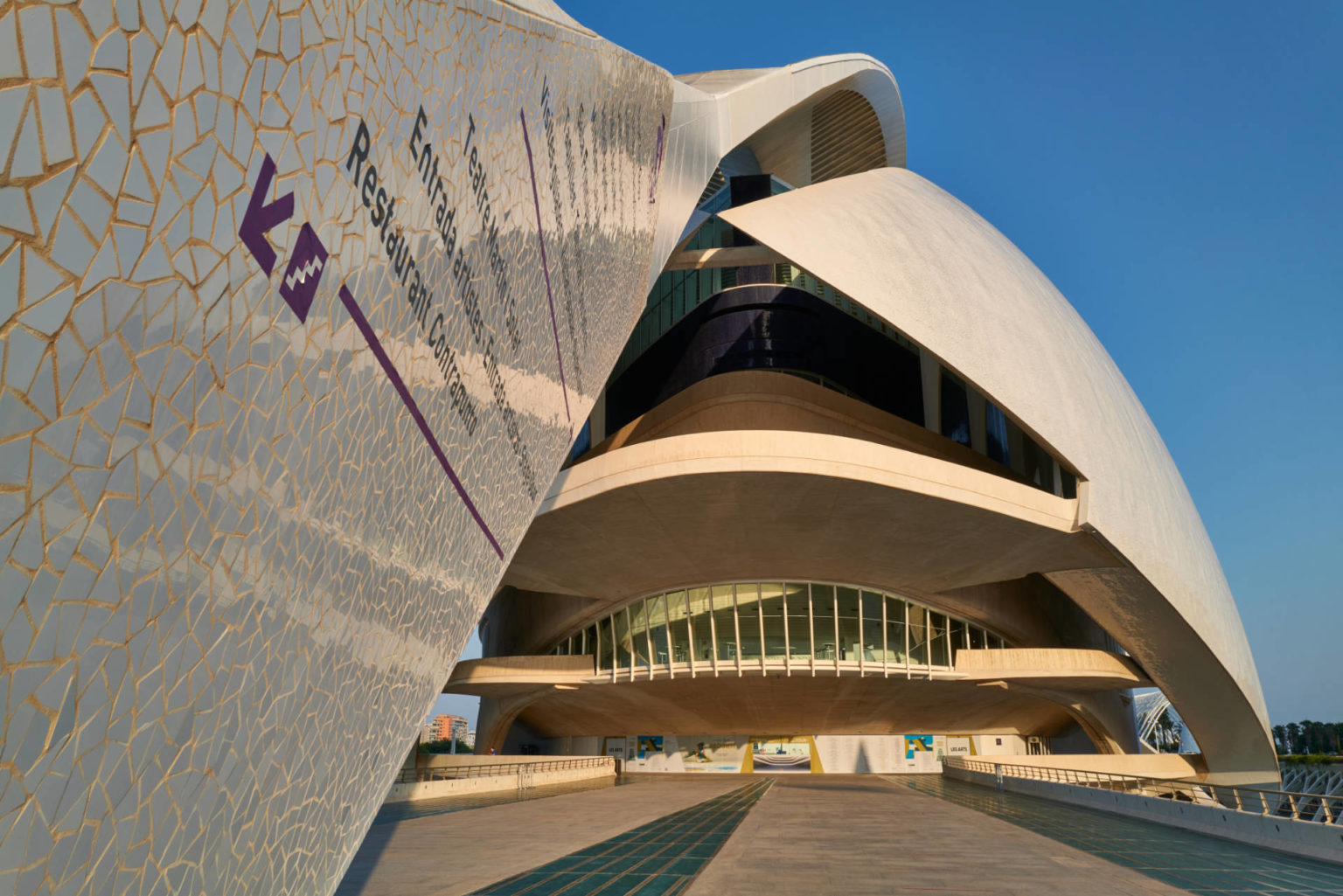 Palau de les Arts Reina Sofía in der Ciudad de las Artes y las Ciencias Valencia.