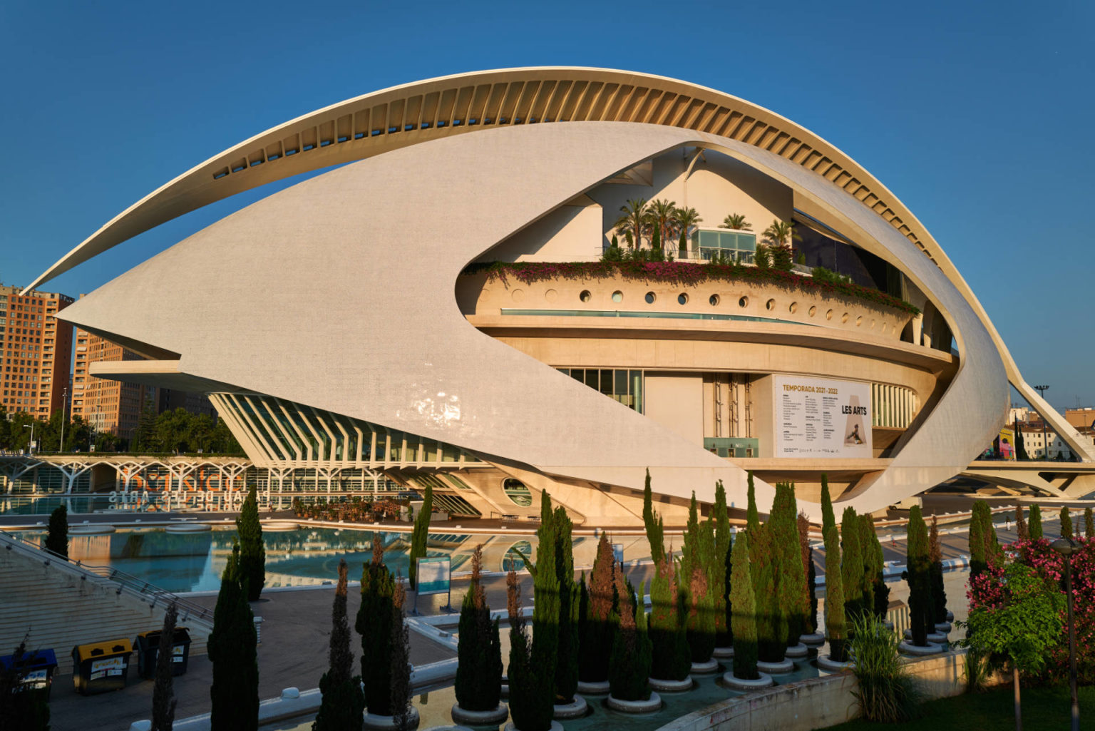 Palau de les Arts Reina Sofía in der Ciudad de las Artes y las Ciencias Valencia.