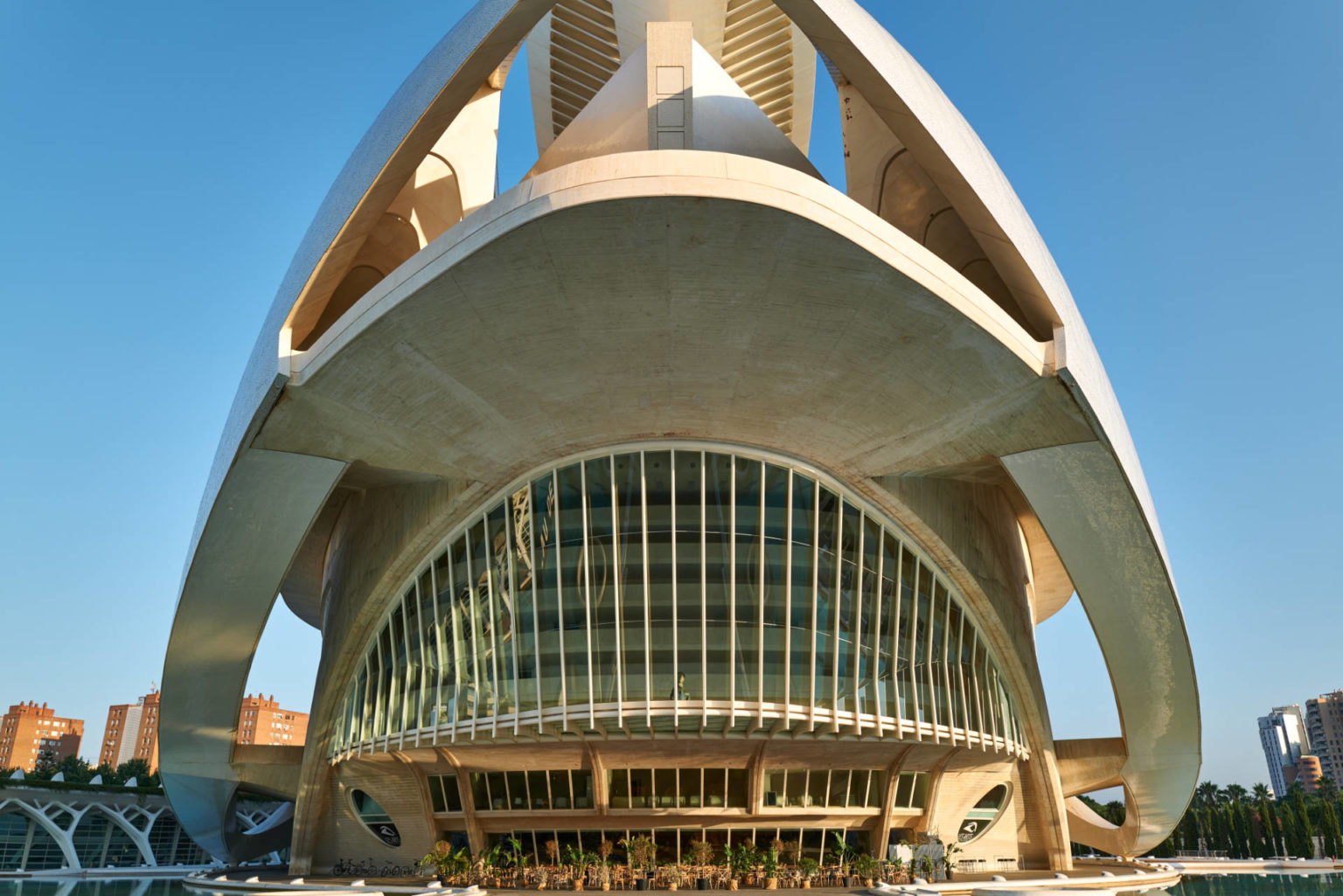 Palau de les Arts Reina Sofía in der Ciudad de las Artes y las Ciencias Valencia.