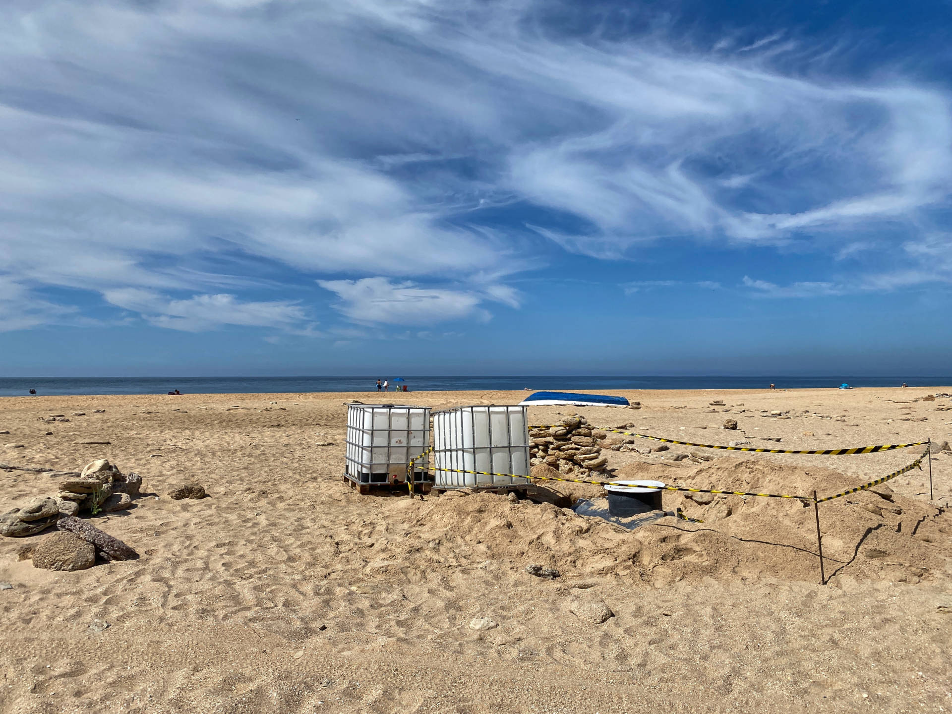 Off season – Chringuito Faro Beach Los Caños am Cabo de Trafalgar.