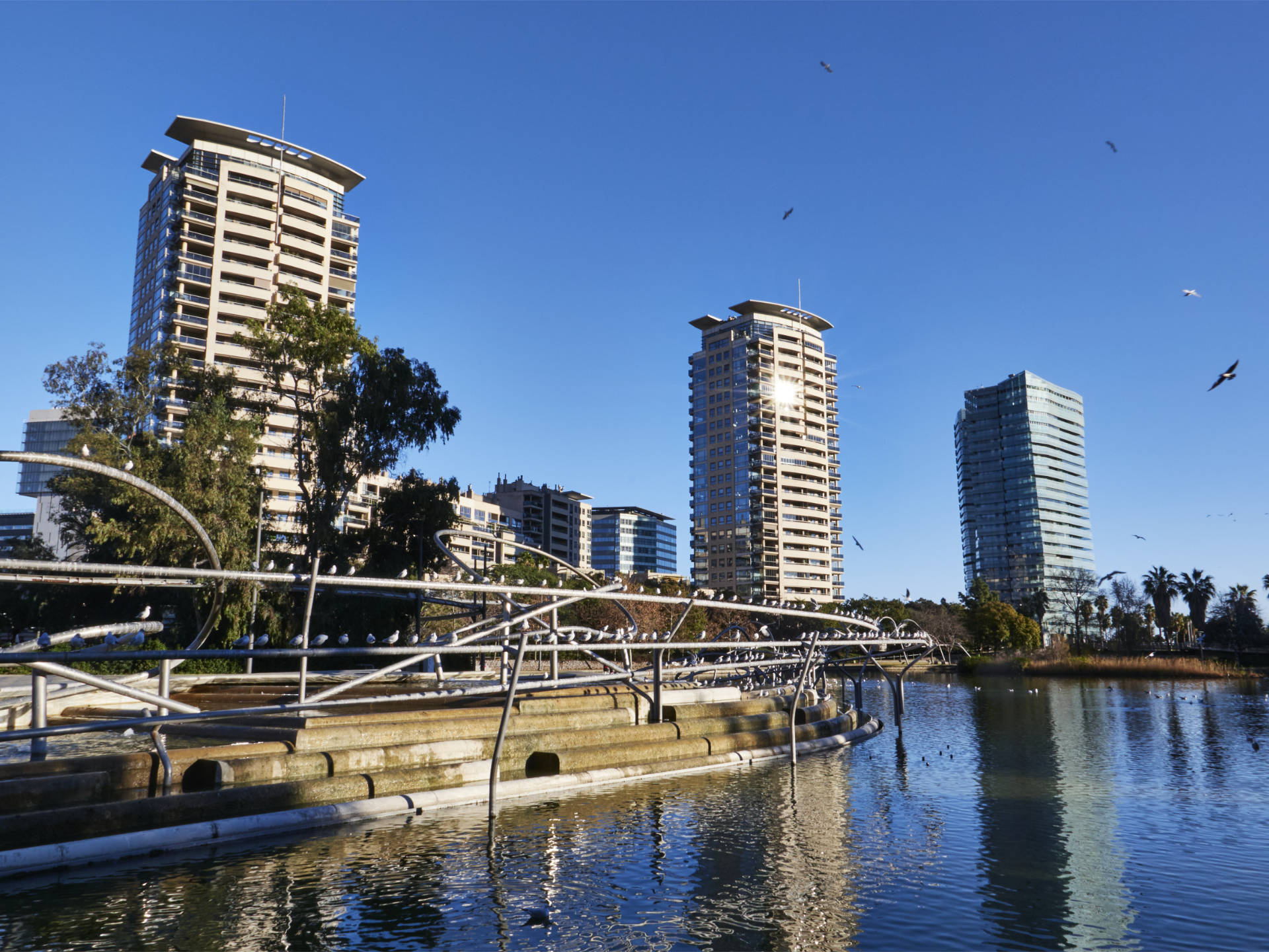 Parque de Diagonal Mar Barcelona.