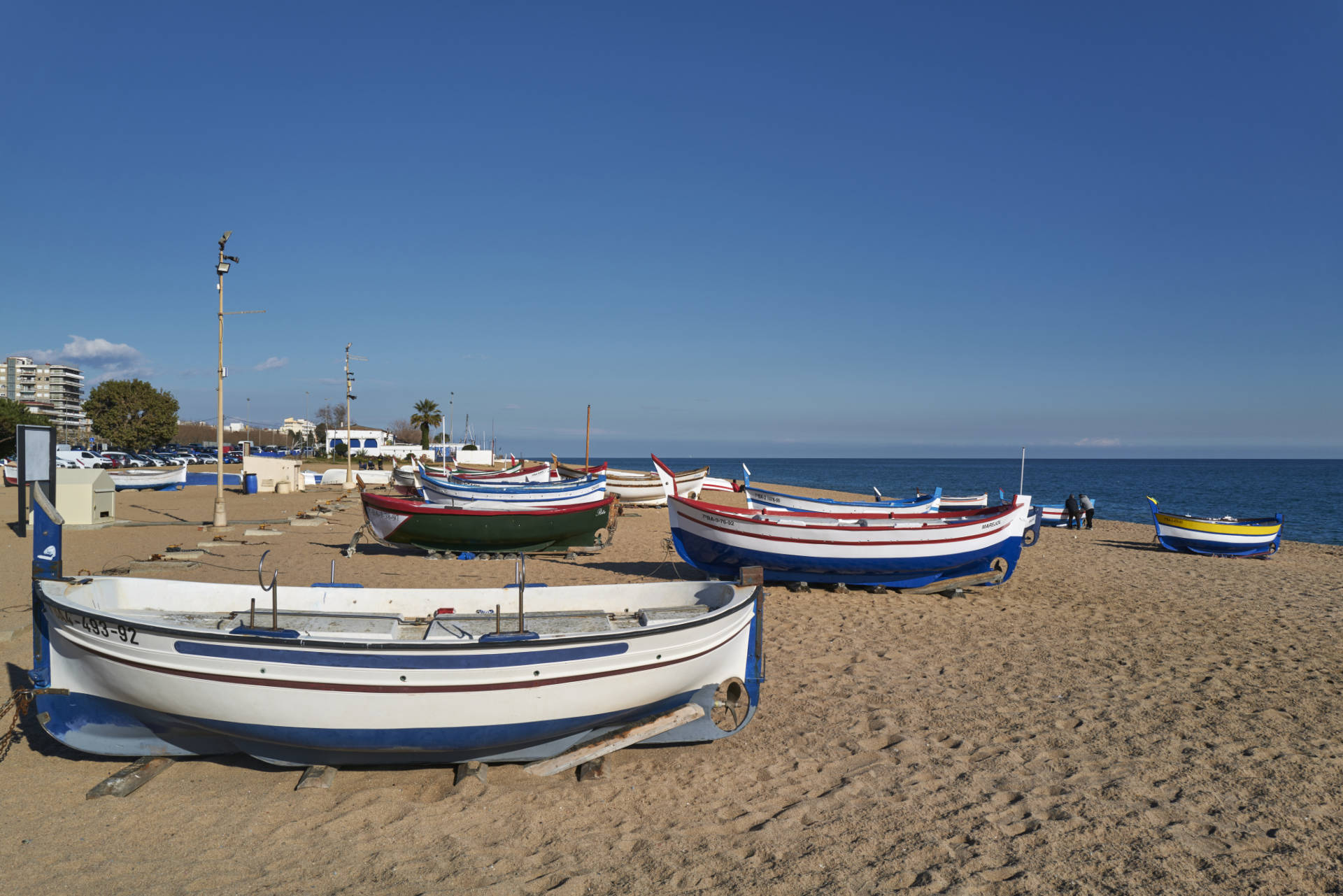 Platja Gran de Calella an der Costa del Maresme.
