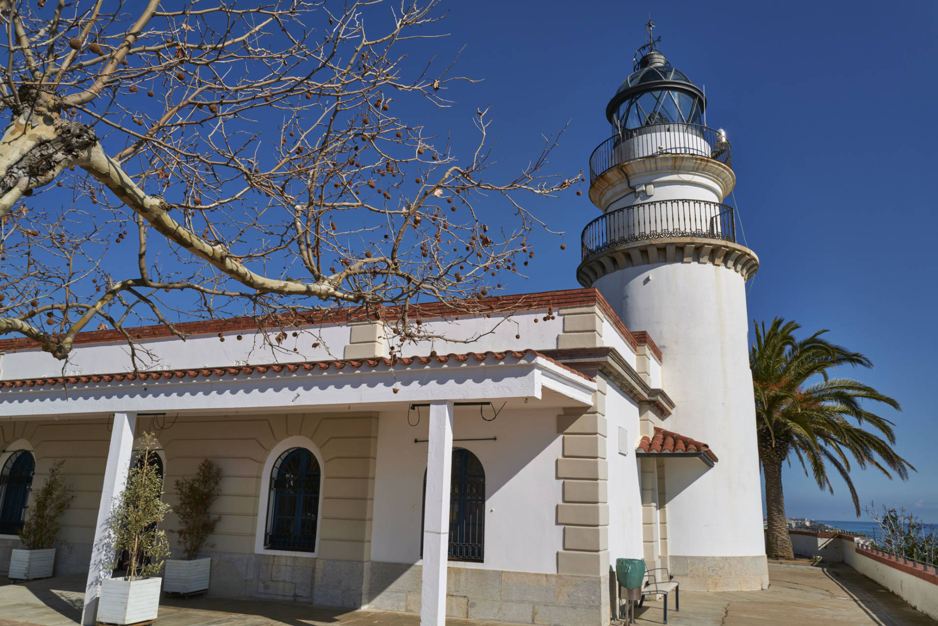 Leuchtturm Far de Calella an der Costa del Maresme.
