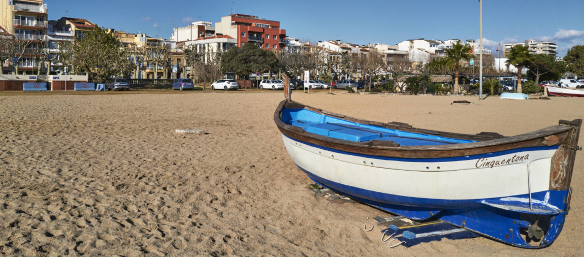 Platja Gran de Calella an der Costa del Maresme.