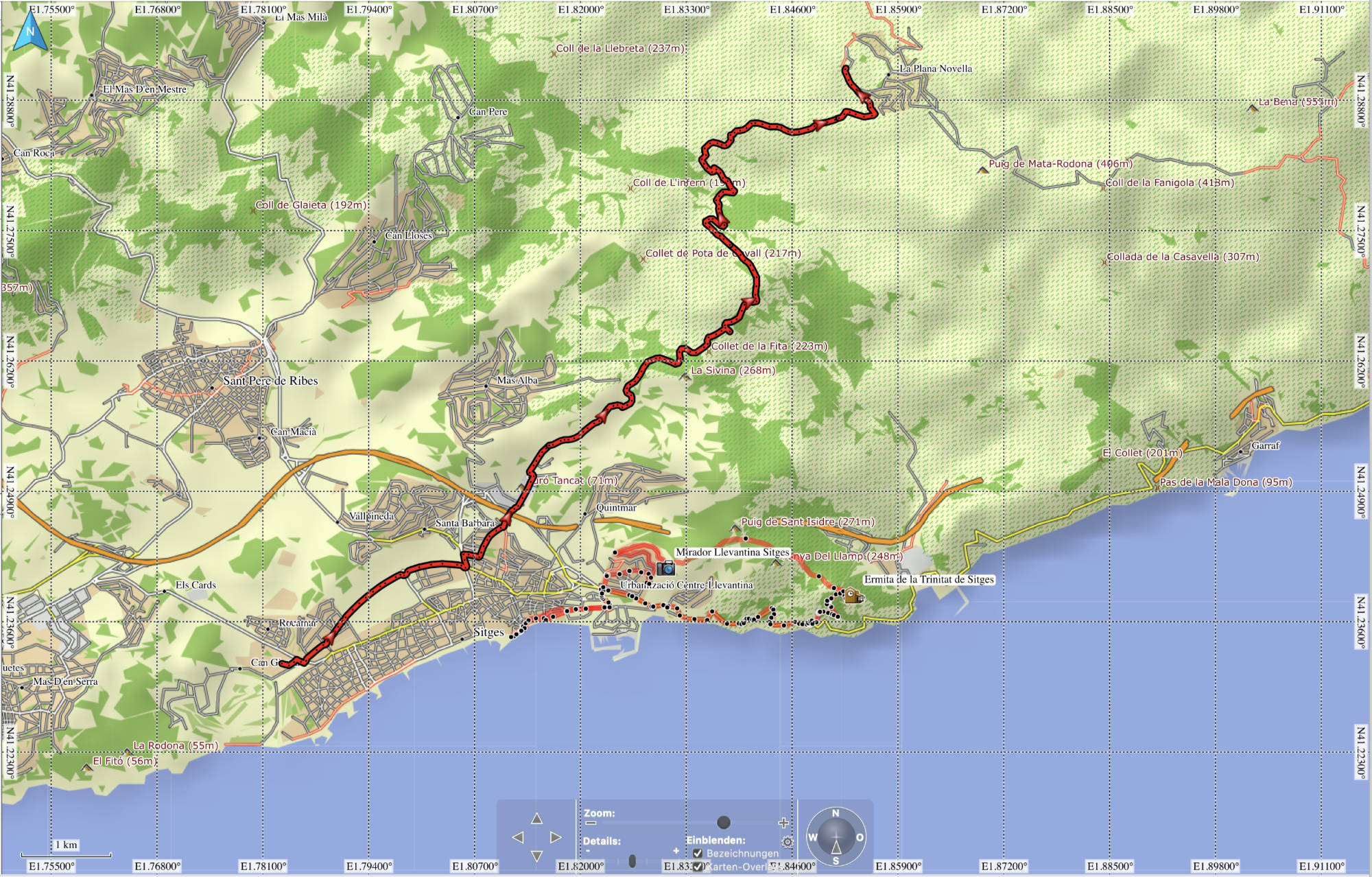 Route Sitges – Monestir Budista del Garraf, Sakya Tashi Ling.