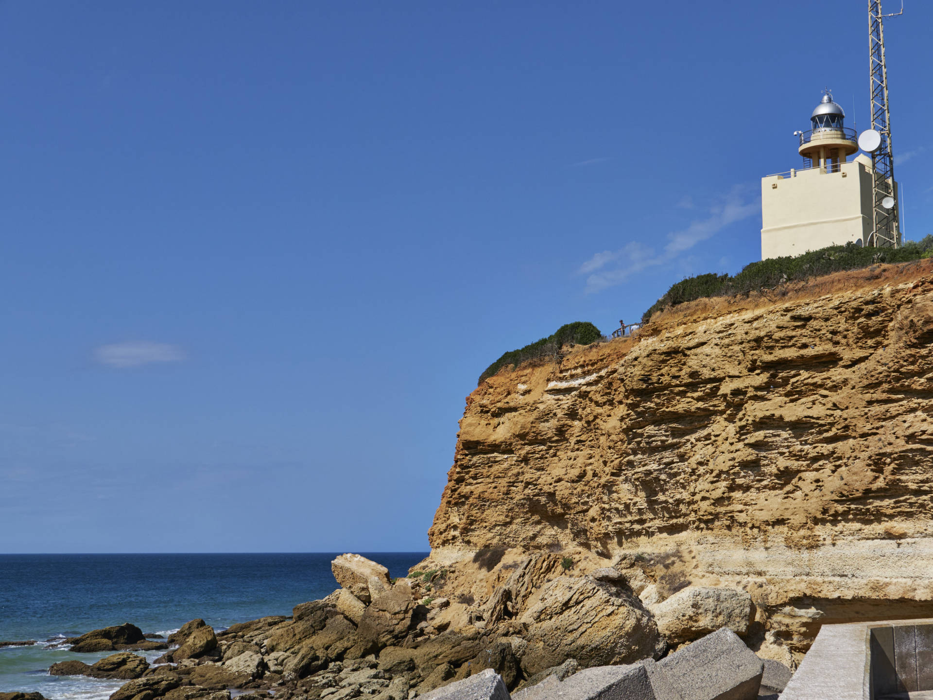 Faro de Cabo Roche Andalusien Spanien.