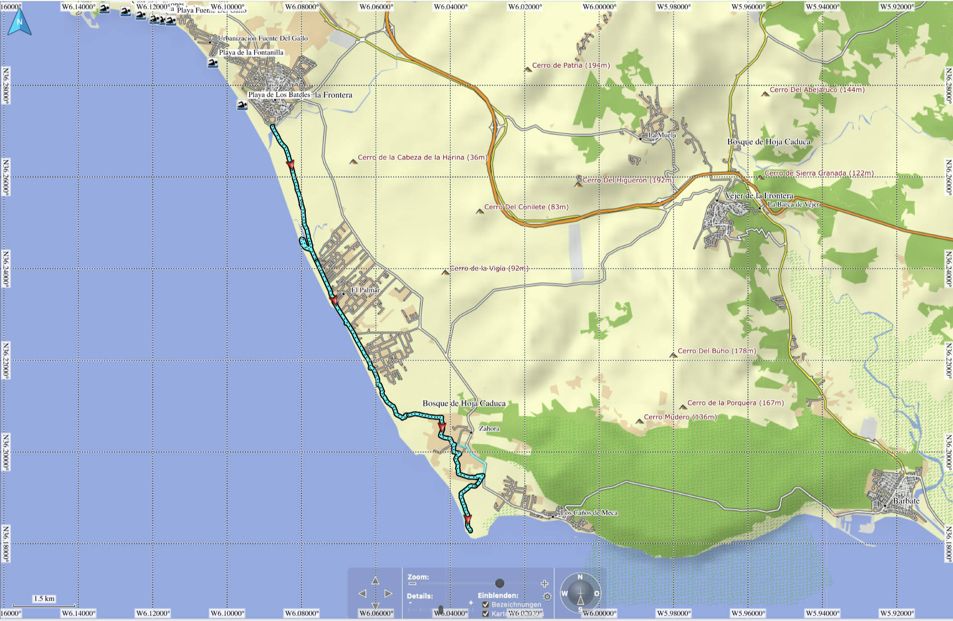 Trail Conil de la Frontera - Faro de Trafalgar.