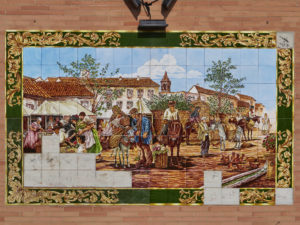 Darstellung des alten Plaza del Altozano am Mercado de Triana.