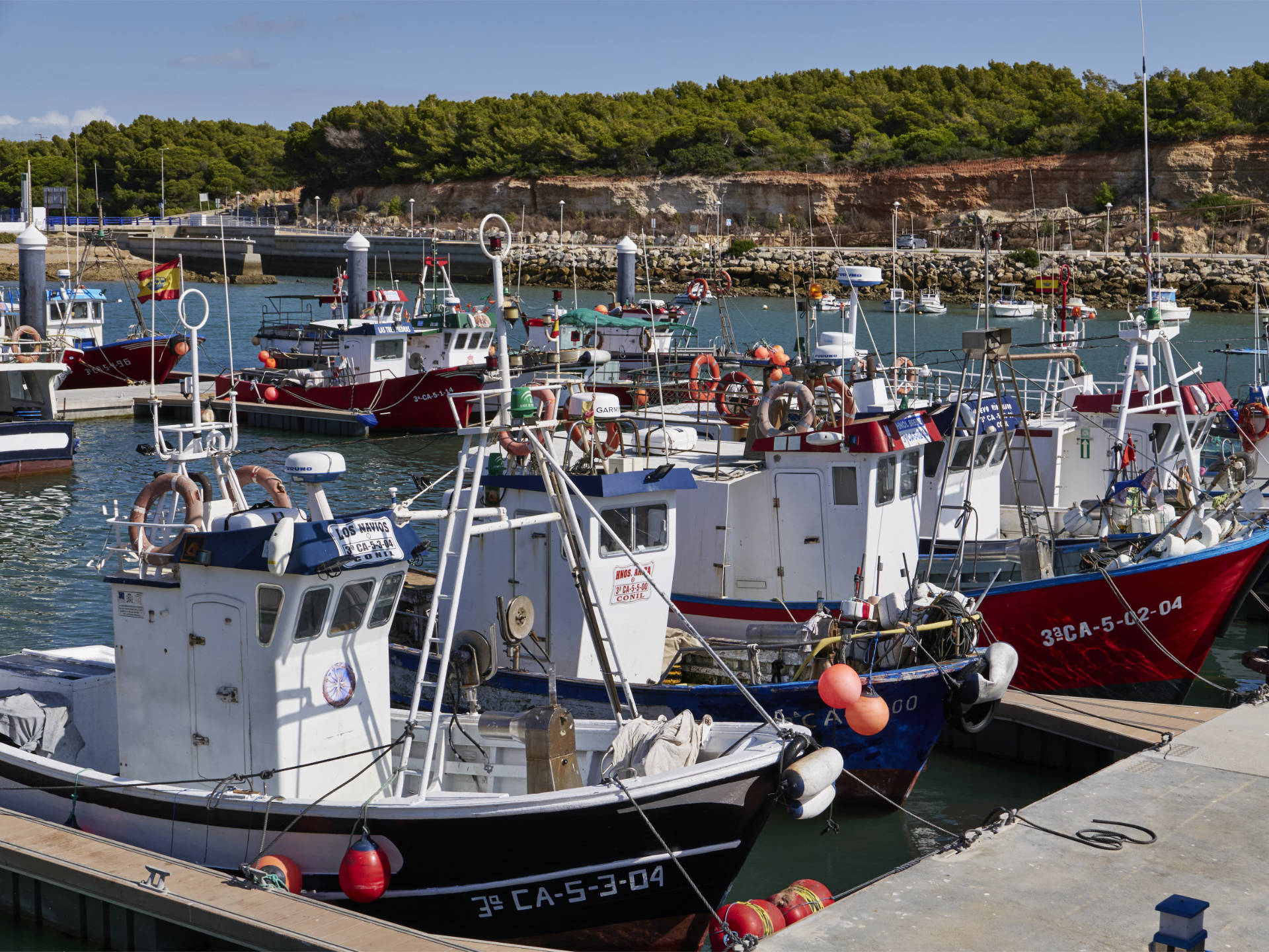 Fischerboote im Puerto de Conil.