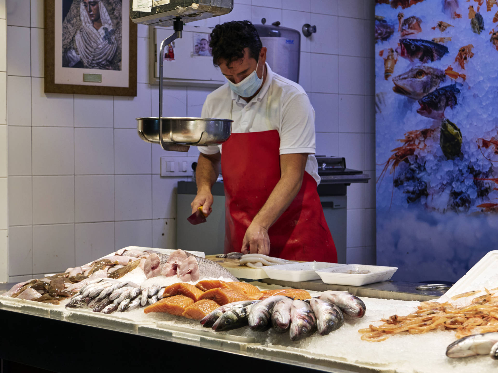 Pescado im Mercado de Triana Sevilla.