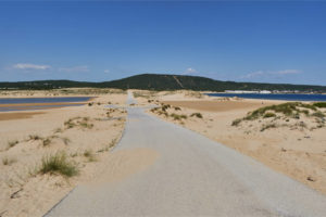 Die sandige Landzunge zum Cabo de Trafalgar.