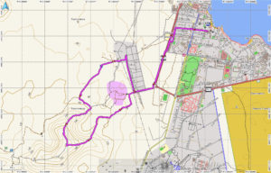 Trail auf den Vulkan Bayuyo (271m) nahe Corralejo Fuerteventura.