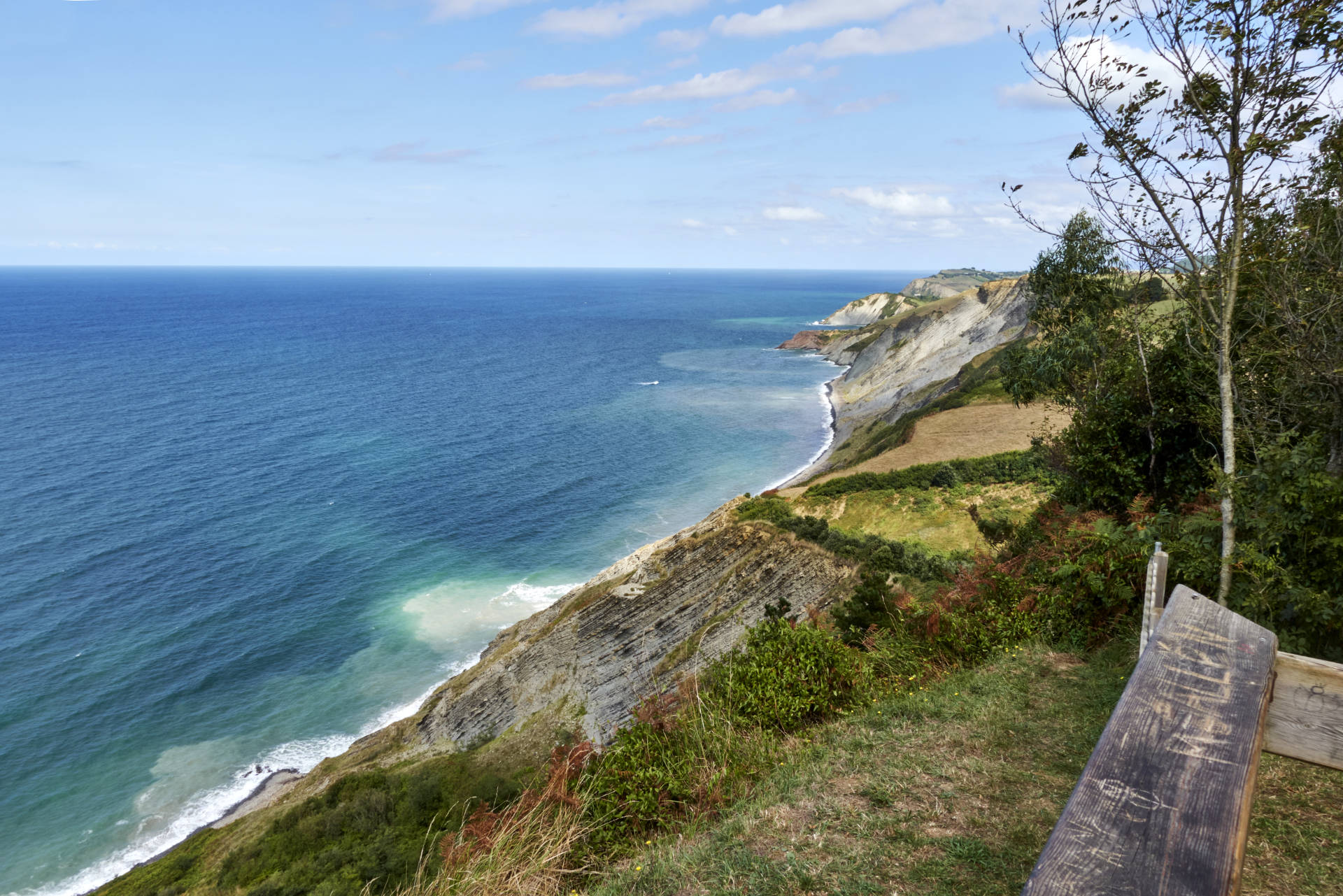 Aussicht auf die Flysch Formationen vom Aussichtspunkt Baratzazarrak.