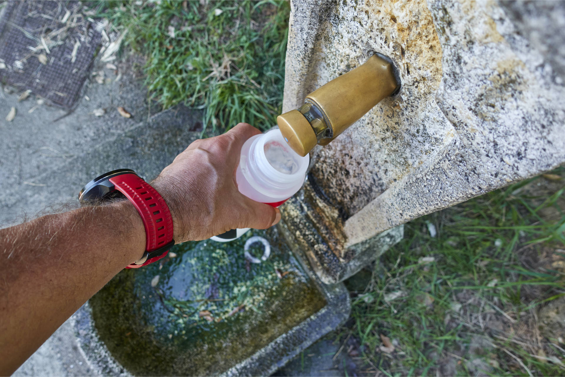 Wasserspender am Mont San Anton in Getaria.