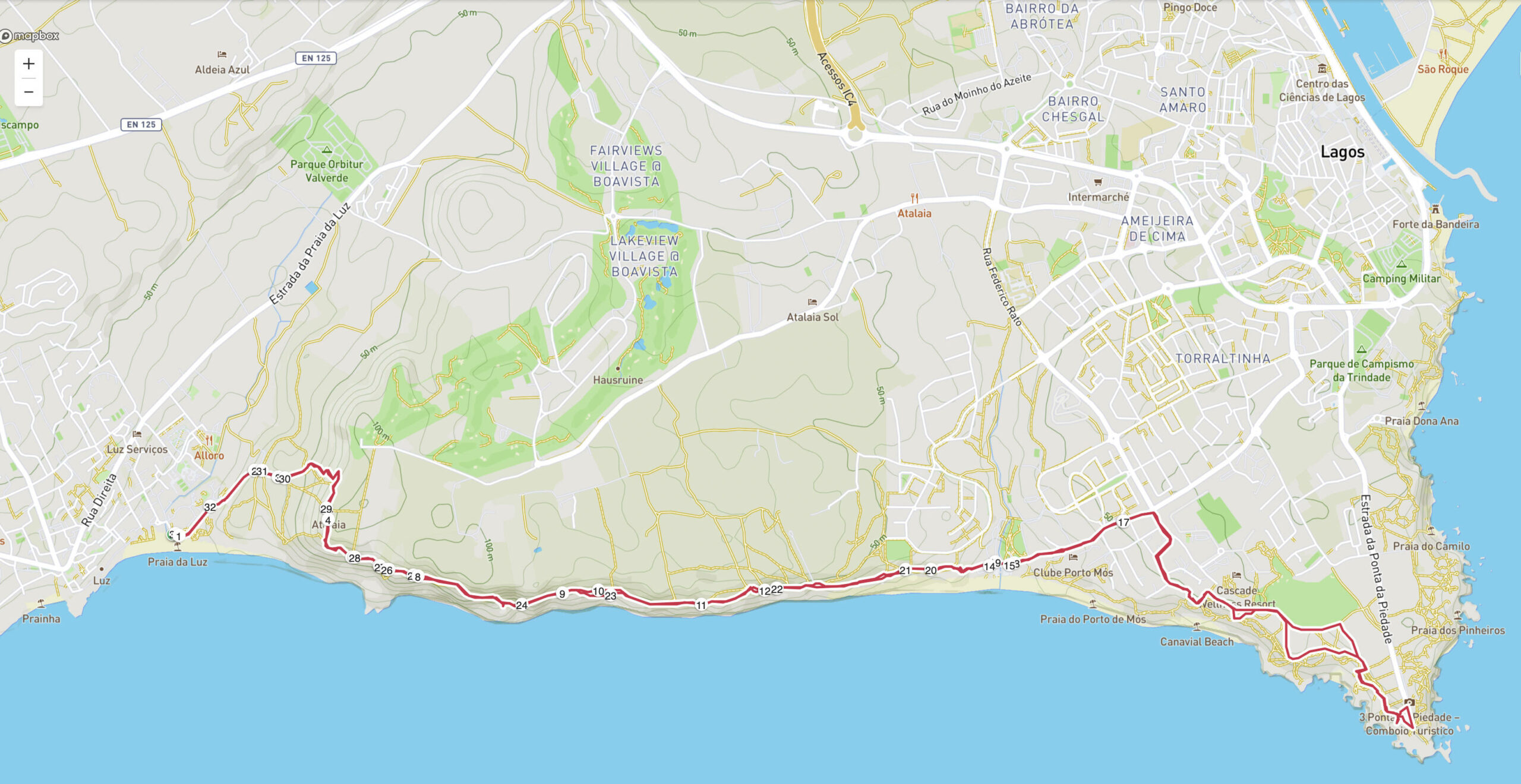 Trailmap – Luz - Ponta da Piedade.