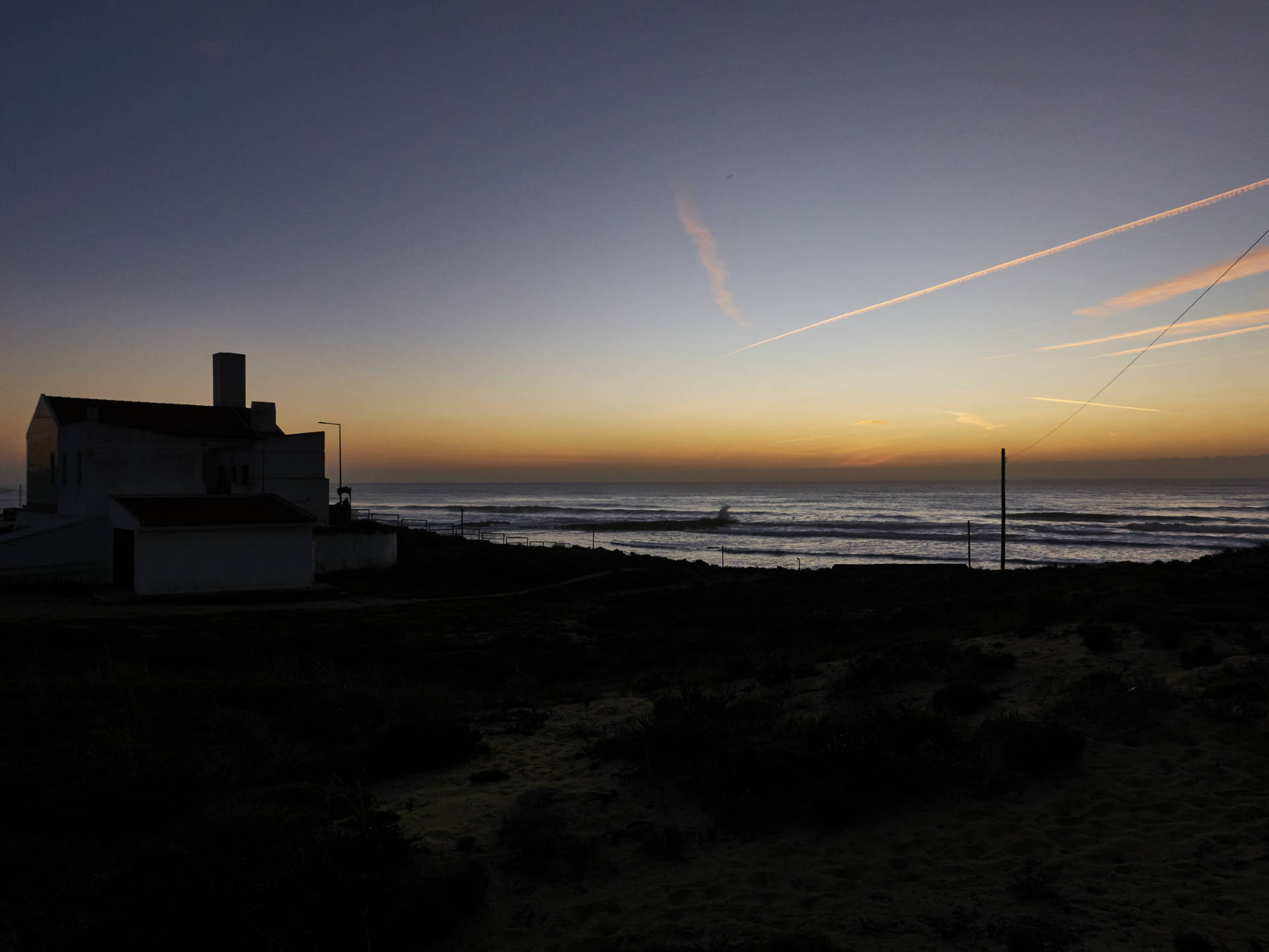 Sunset am Leuchtfeuer von Vila Nova de Milfontes Portugal.