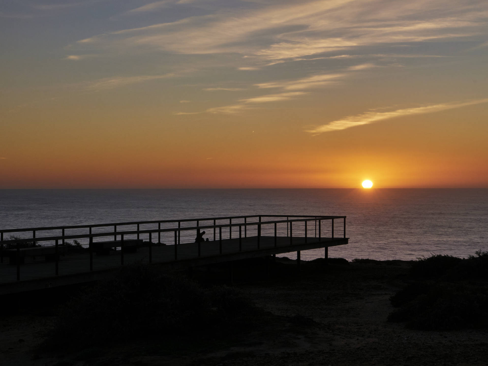 Sunset am Sunset am Ponta do Cavaleiro Portugal.