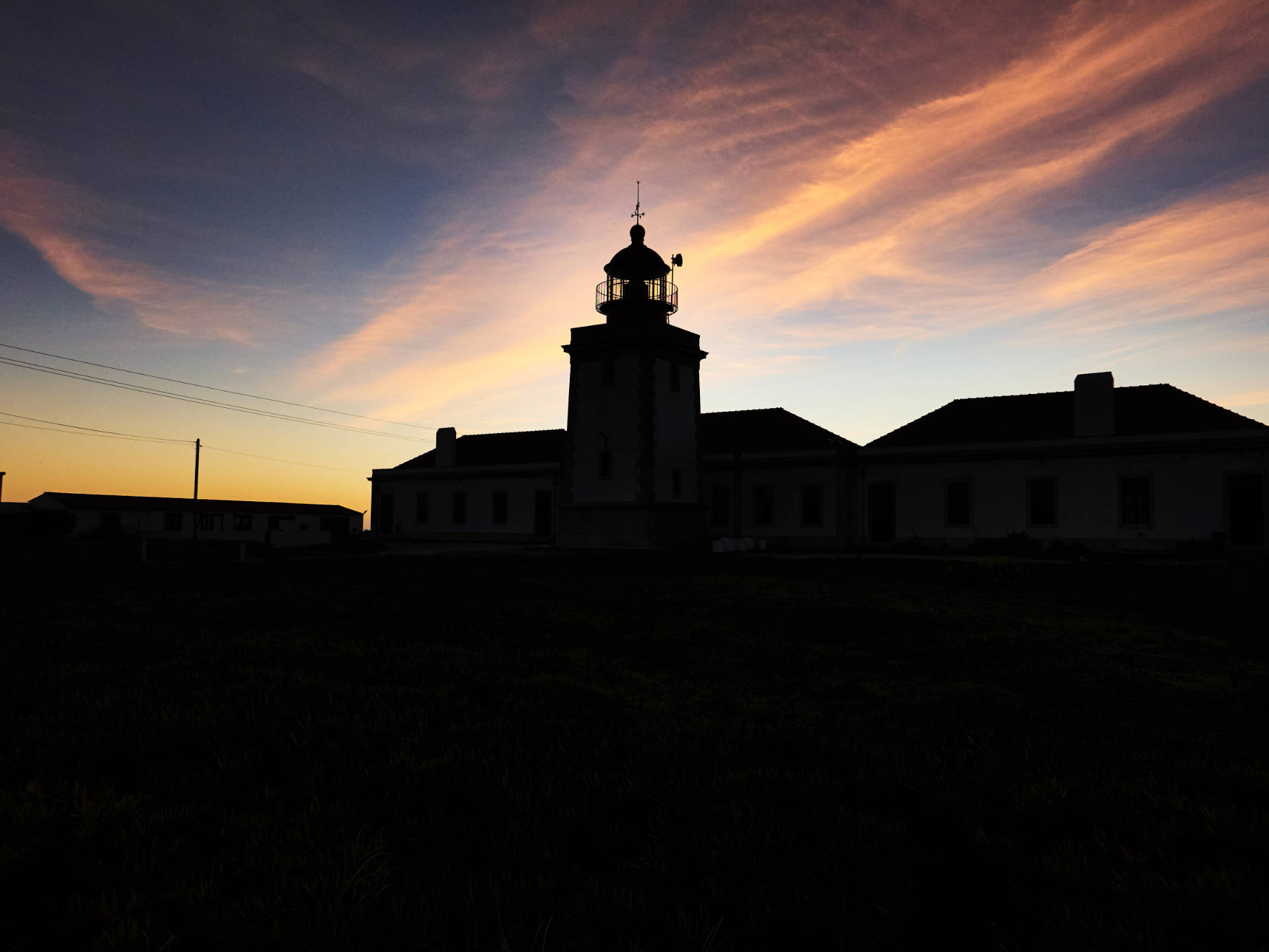 Sunset am Farol Cabo Sardão am Ponta do Cavaleiro Portugal.