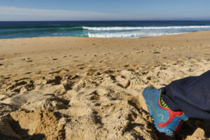 Dezember am Praia do Galé – die Einsamkeit geniessen.