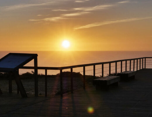 Sunset am Farol Cabo Sardão Portugal.